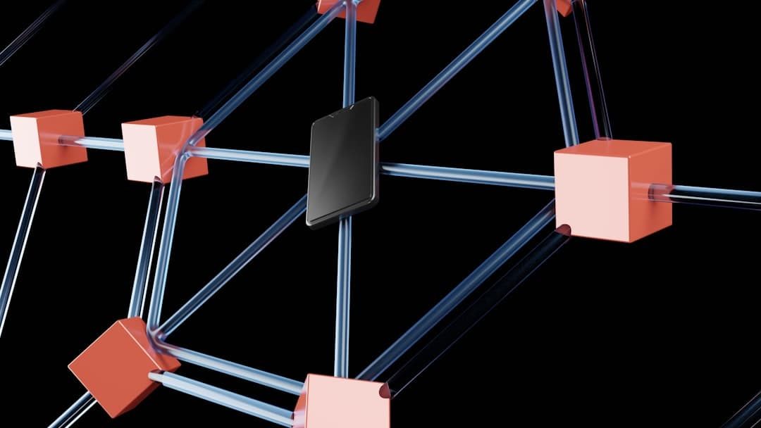 Blockchain technology network artwork
