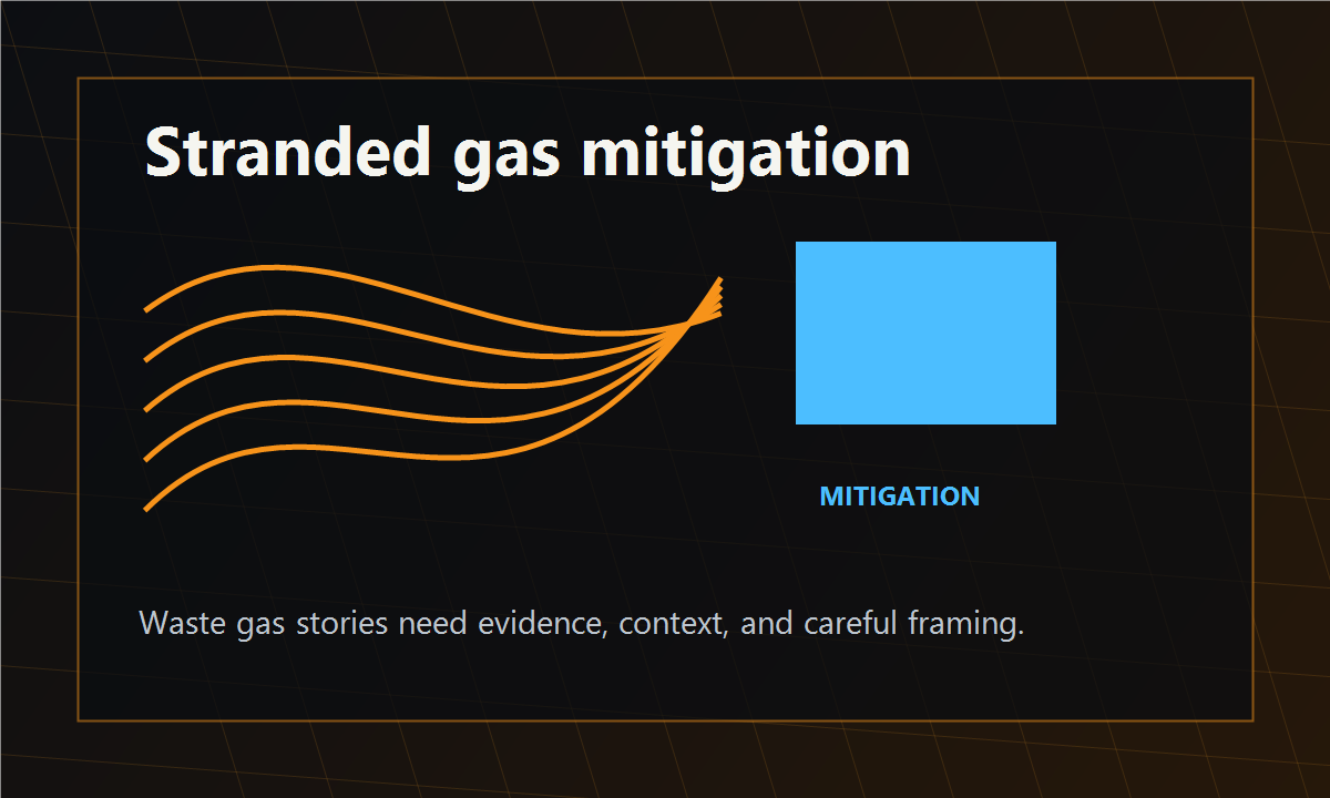 Stranded gas mitigation editorial graphic