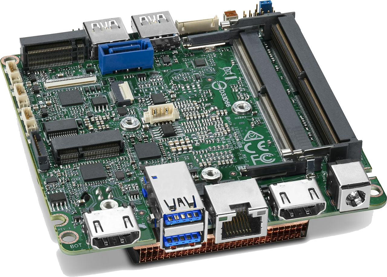 Internal Intel NUC board after inspection